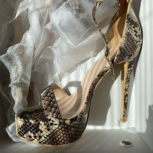 High Snake Print Platform